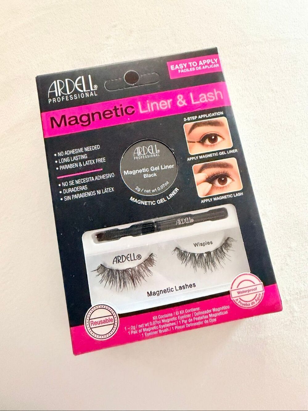 Ardell Magnetic Liner & Lash Kit Wispies Black Gel Eyeliner New